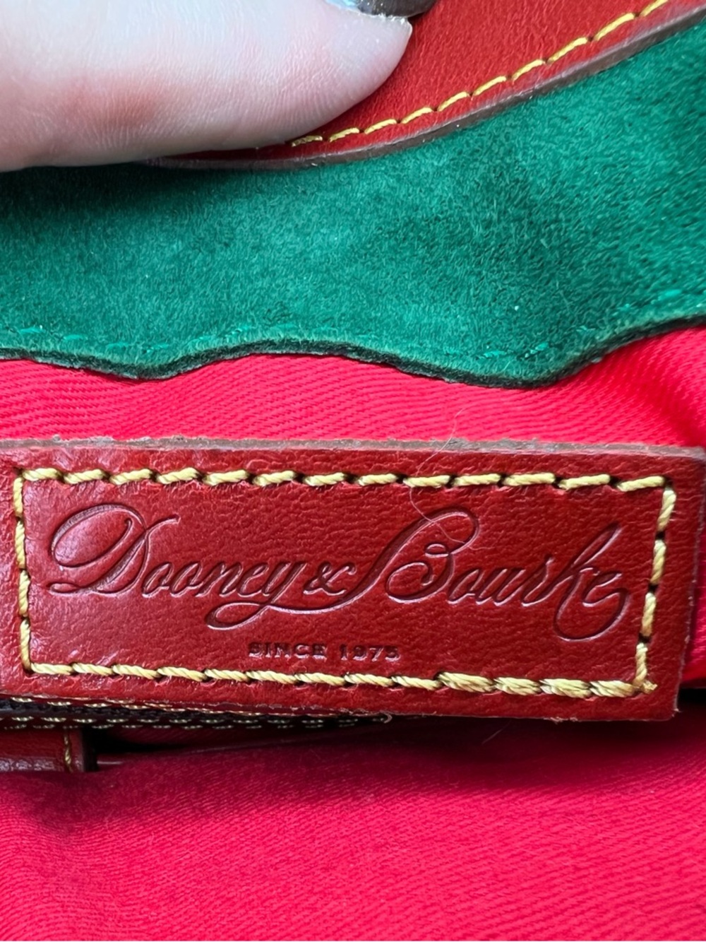 Dooney & Bourke Florentine Red Leather Large Satchel EUC - Picture 9 of 9